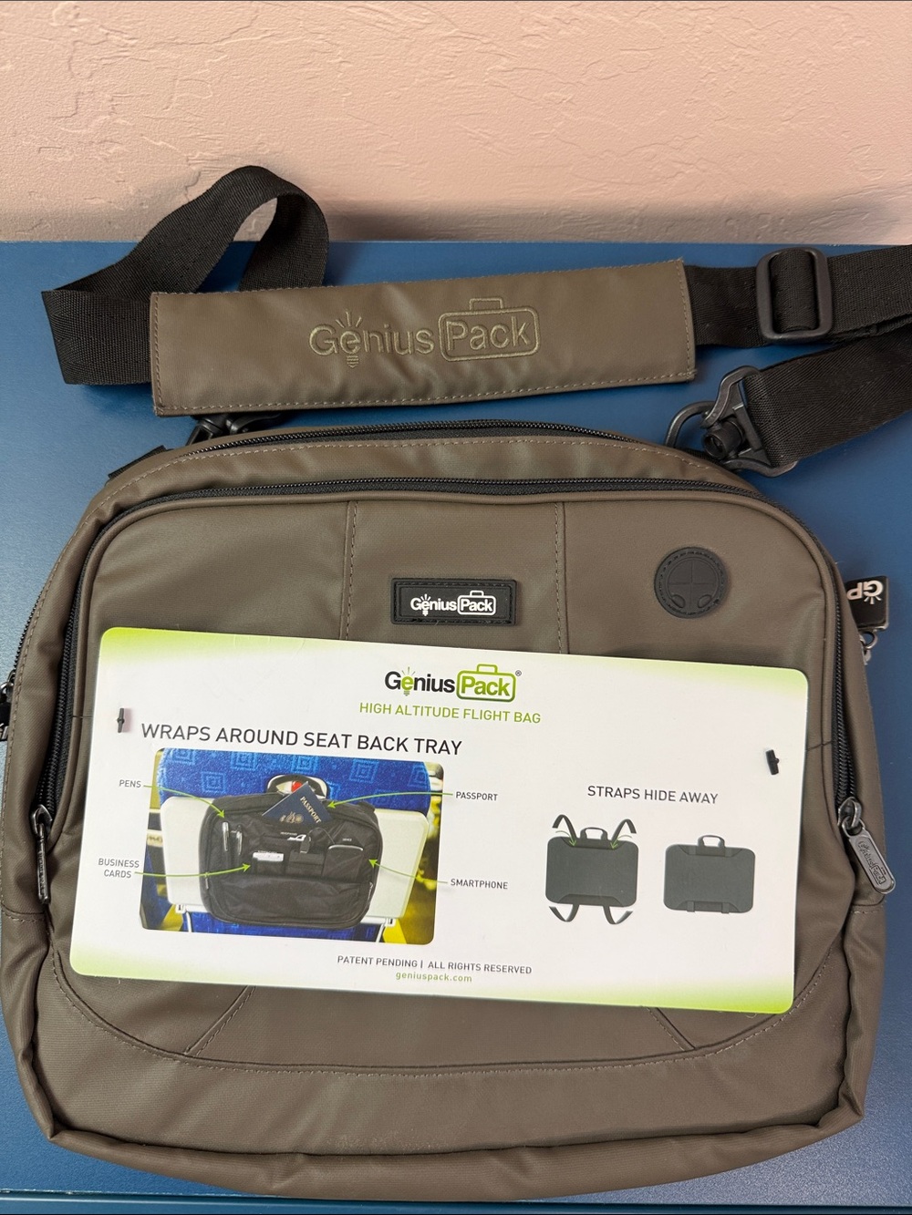 NWT Genius Pack High Altitude Flight Bag - Olive Green/Brown